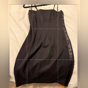 Theory Black Satin Dress